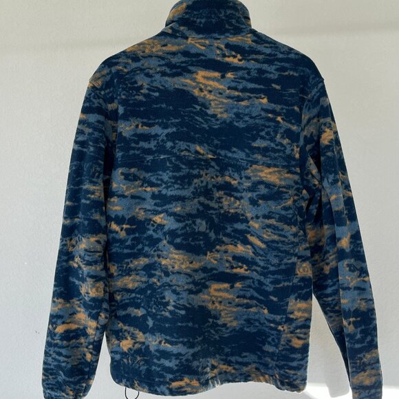 Columbia Men's Steens Mountain Printed Jacket Blue Camo Fleece - Picture 3 of 5